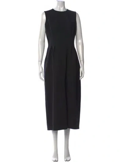 Pre-owned Adam Lippes Wool Midi Length Dress In Black
