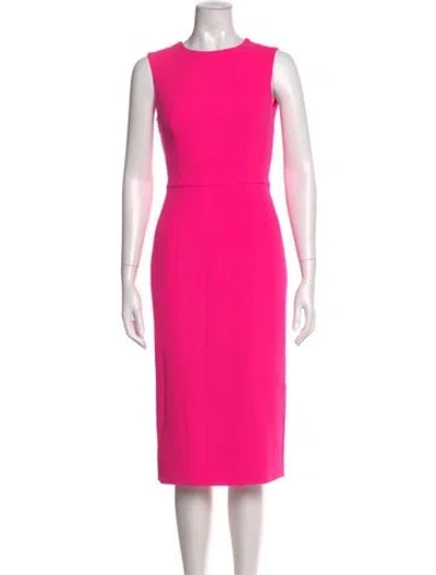 Pre-owned Adam Lippes Wool Midi Length Dress In Pink