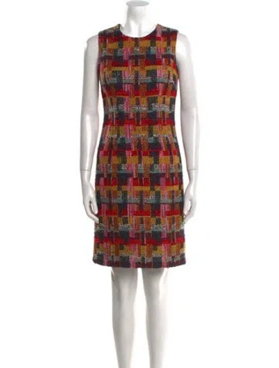 Pre-owned Adam Lippes Wool Mini Dress In Red