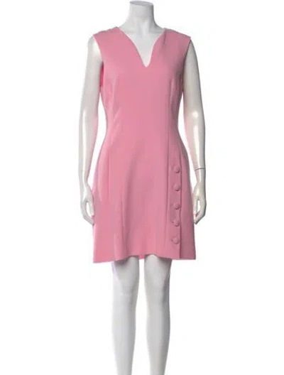 Pre-owned Adam Lippes Wool Mini Dress W/ Tags In Pink