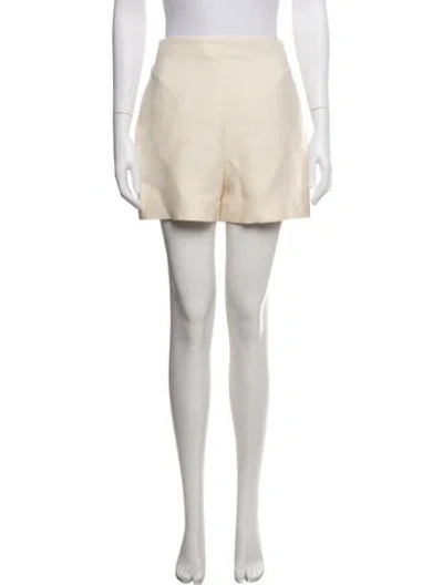 Pre-owned Adam Lippes Wool Mini Shorts In Neutrals