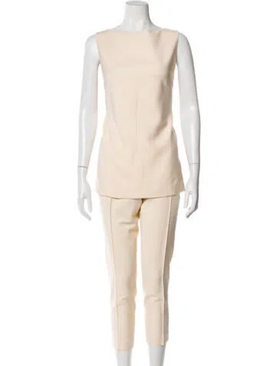 Pre-owned Adam Lippes Wool Pant Set In Neutral