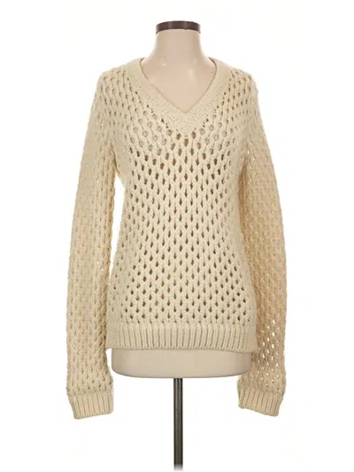 Pre-owned Adam Lippes Wool Pullover Sweater In Ivory