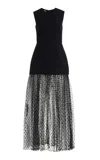 Adam Lippes Wool-silk Peplum Gown In Black
