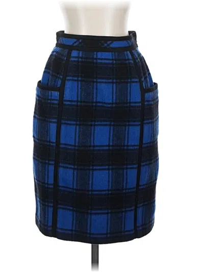 Pre-owned Adam Lippes Wool Skirt In Blue