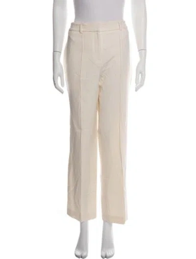 Pre-owned Adam Lippes Wool Straight Leg Pants In Neutrals