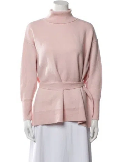 Pre-owned Adam Lippes Wool Turtleneck Sweater In Pink