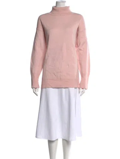 Pre-owned Adam Lippes Wool Turtleneck Sweater In Pink