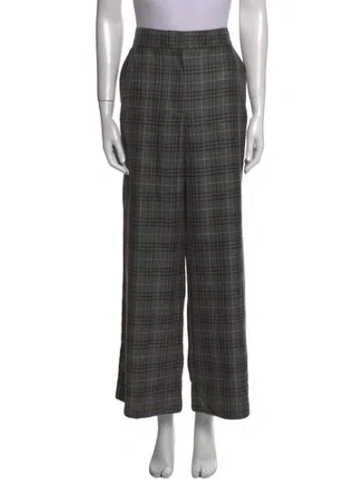 Pre-owned Adam Lippes Wool Wide Leg Pants In Gray