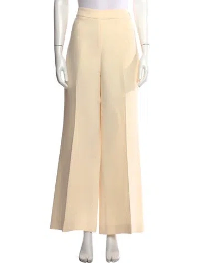 Pre-owned Adam Lippes Wool Wide Leg Pants In Neutral