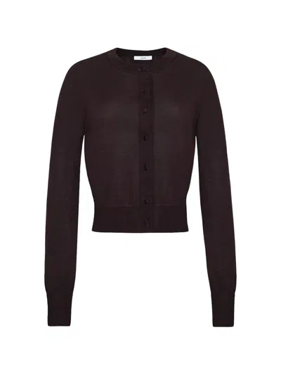 Adam Lippes Worth Cashmere Cardigan In Brown
