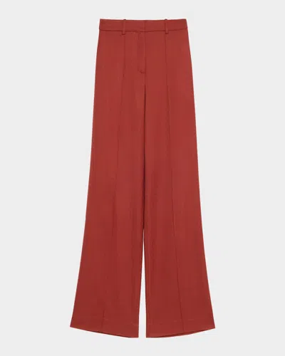 ADAM LIPPES WYATT STRETCH CANVAS WIDE-LEG PANTS