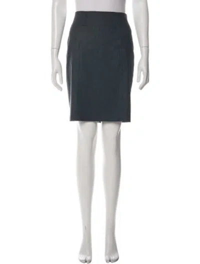 Pre-owned Adam Mini Skirt In Blue