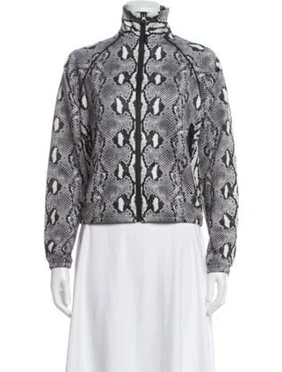 Pre-owned Adam Selman Animal Print Jacket In Multicolor
