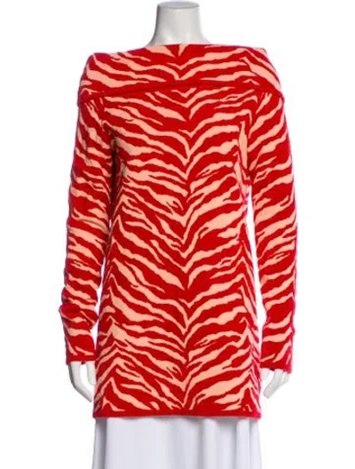 Pre-owned Adam Selman Animal Print Mini Dress In Red