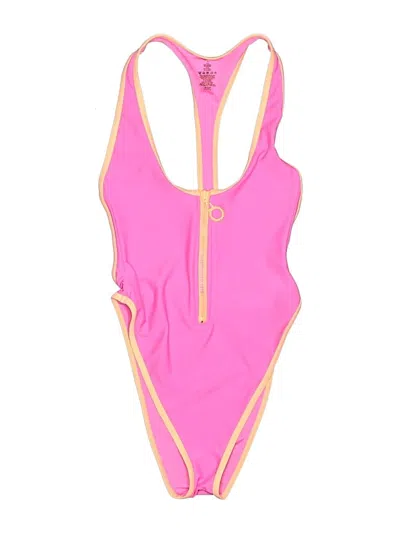 Pre-owned Adam Selman Bodysuit In Pink