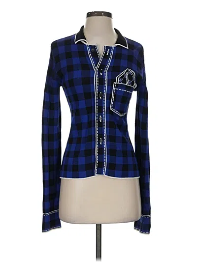 Pre-owned Adam Selman Cardigan Sweater In Blue