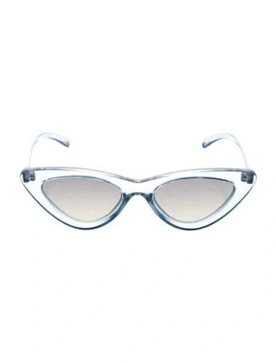 Pre-owned Adam Selman Cat-eye Gradient Sunglasses In Blue/clear