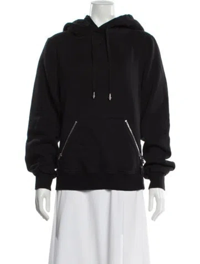 Pre-owned Adam Selman Crew Neck Long Sleeve Hoodie In Black