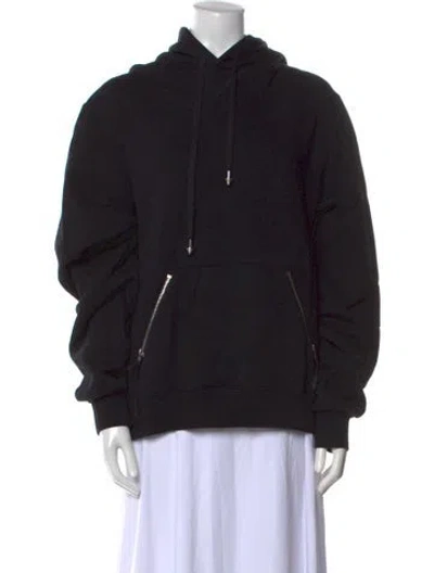 Pre-owned Adam Selman Crew Neck Long Sleeve Sweatshirt In Black