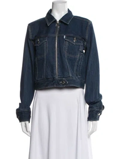 Pre-owned Adam Selman Denim Jacket In Blue