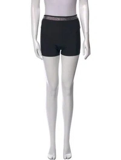 Pre-owned Adam Selman Mini Shorts In Black