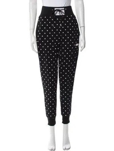 Pre-owned Adam Selman Polka Dot Print Sweatpants In Black