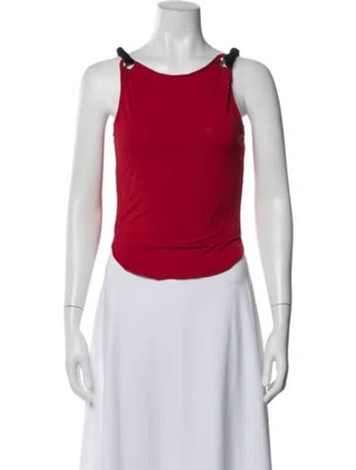 Pre-owned Adam Selman Scoop Neck Sleeveless Top In Multi