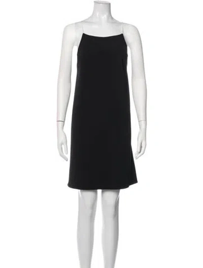Pre-owned Adam Selman Silk Mini Dress In Black