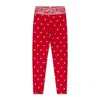Adam Selman Sport Bandana Hi-rise Lipstick Red Leggings In Red