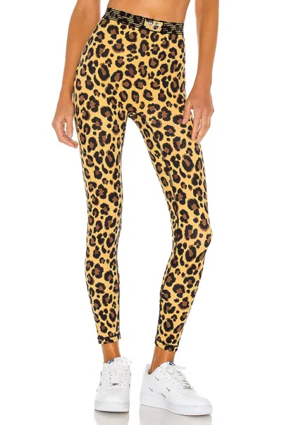 Adam Selman Sport Bonded Active Legging In Honey Leopard In Neutral