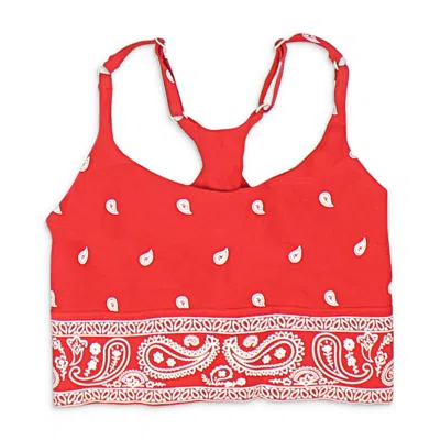 Adam Selman Sport Lipstick Bandanacore Cami Top In Red