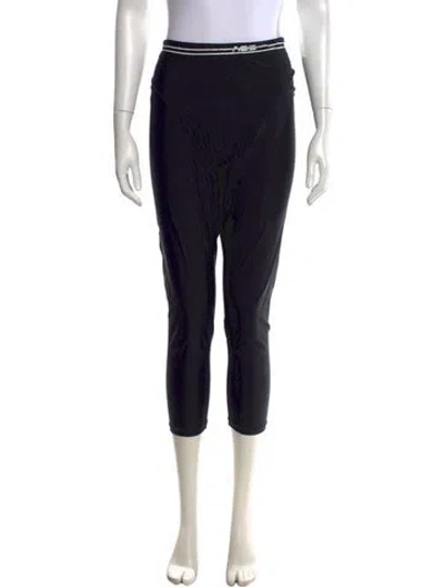 Pre-owned Adam Selman Straight Leg Pants In Black