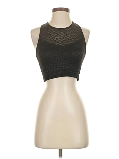 Pre-owned Adam Selman Tank Top Black Halter Neckline Tops