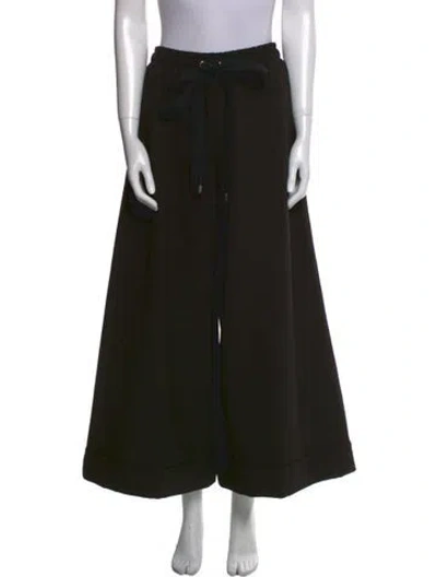 Pre-owned Adam Selman Wide Leg Pants In Black