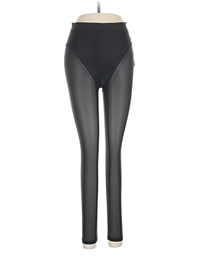 Pre-owned Adam Selman Yoga Pants In Black