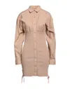 Adamo Andrea Adamo Short Dresses In Beige