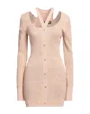 Adamo Andrea Adamo Short Dresses In Beige
