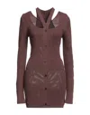 Adamo Andrea Adamo Short Dresses In Brown