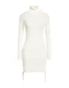 Adamo Andrea Adamo Andreādamo Woman Mini Dress Ivory Size M Viscose, Polyester, Polyamide, Elastane In White