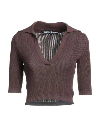 Adamo Andrea Adamo Sweaters In Brown