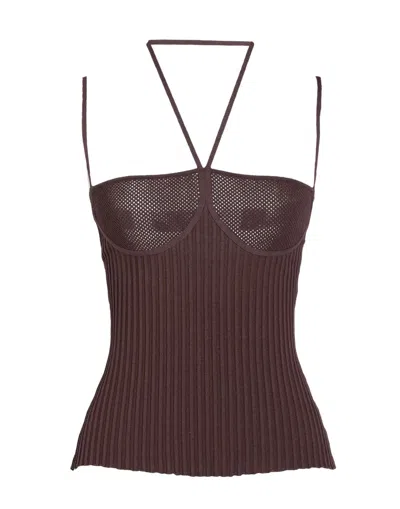 Adamo Andrea Adamo Tops In Brown