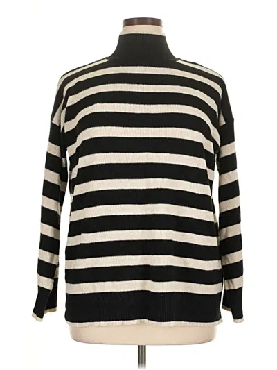 Pre-owned Adamo Long Sleeve Turtleneck In Black