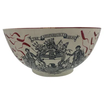 Pre-owned Adams Late 19th Century  Pottery John Leach The Shipwrights Arms Ceramic Bowl In Gray