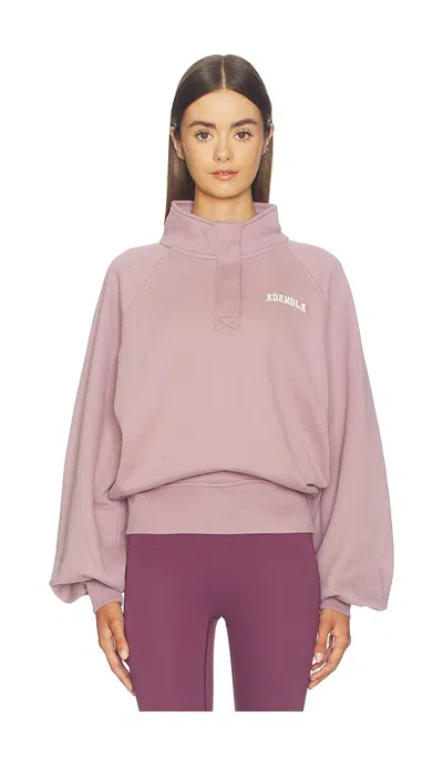 Adanola Balloon Sleeve Henley Sweatshirt In Blue