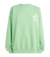 Adanola Cotton Logo Sweatshirt In Green