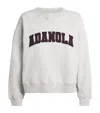 Adanola Organic Cotton-blend Varsity Sweatshirt In Gray