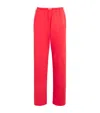 Adanola Organic Cotton-modal Straight Sweatpants In Red