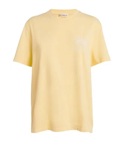 Adanola Organic Cotton Printed T-shirt In Yellow