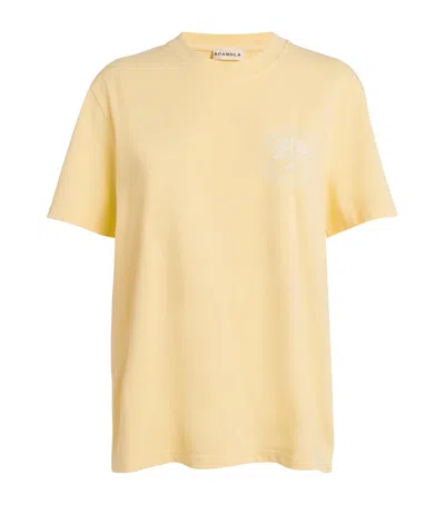 Adanola Organic Cotton Printed T-shirt In Yellow